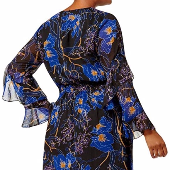 INC Ruffle Sleeve Mesh Party Dress D5 - Picture 7 of 7